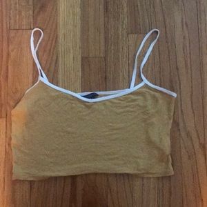 aeropostale yellow cropped tank